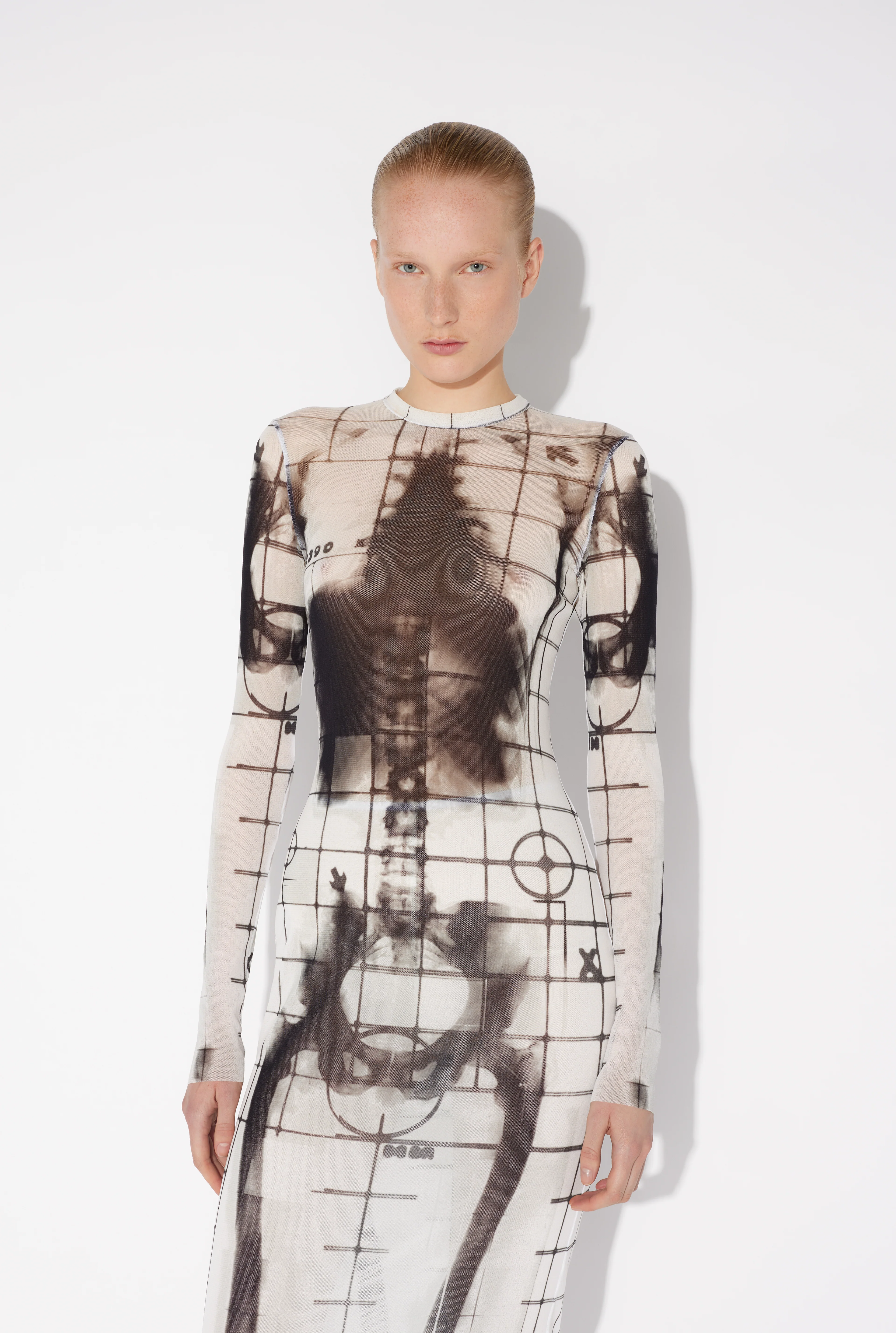 squeletor long dress woman white - JEAN PAUL GAULTIER - d — 2